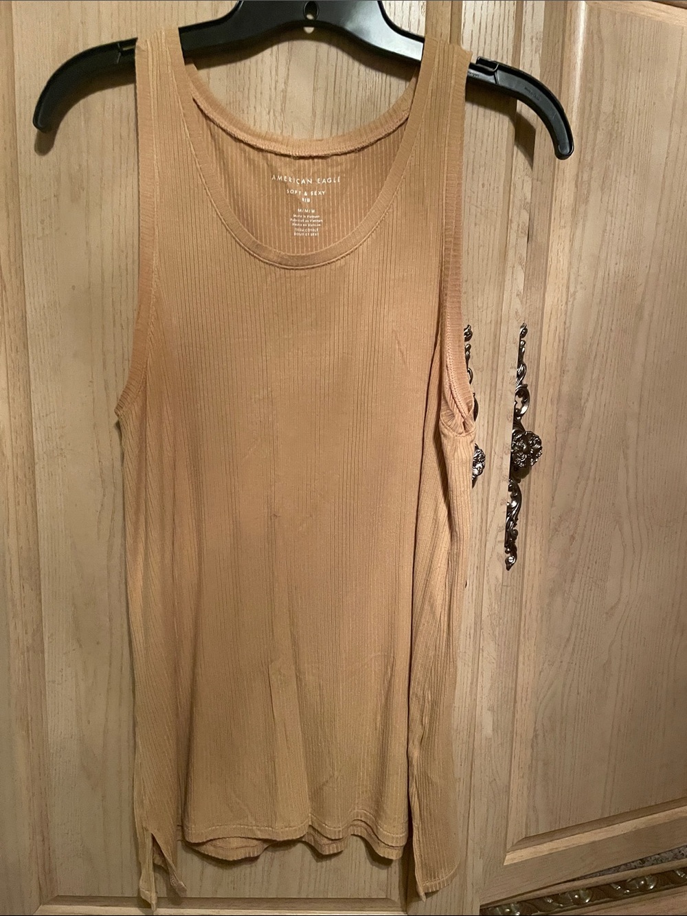 American Eagle Outfitters Women's Ribbed Tank Top - mustard yellow